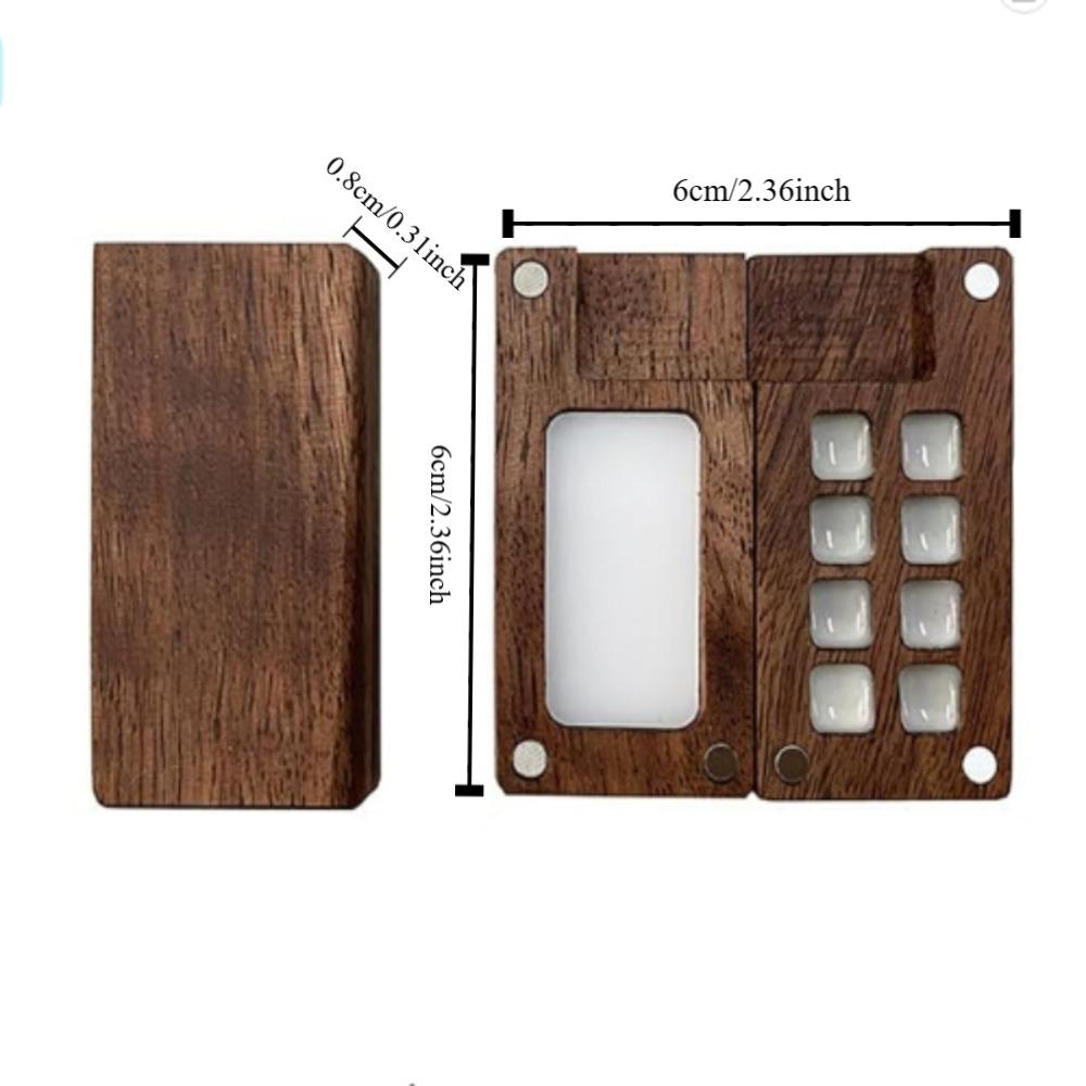 Wooden Wooden Paint Empty Box Empty Box 8 Grid 0.5ml Watercolor Paint Palette Drawing Tool