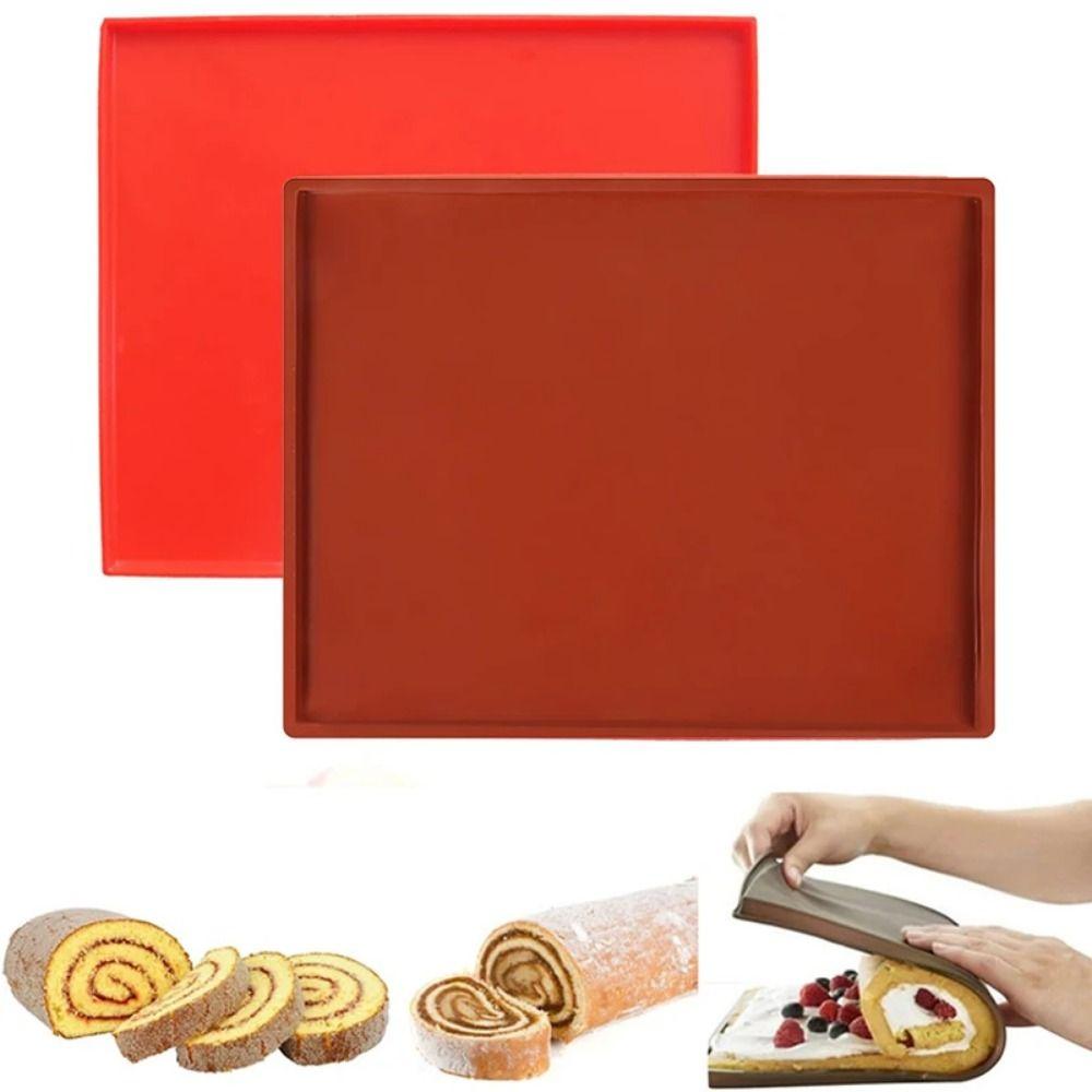 Creative Baking Mould Tray Household DIY Silicone Cookie Pad Food Grade Rectangular Swiss Pastry Mold Baking Tool