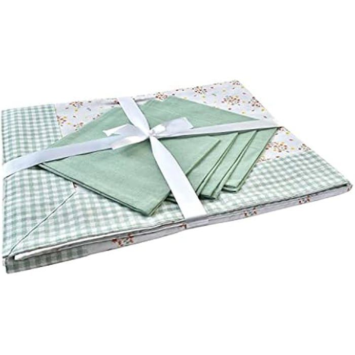 Set De Table - DKD HOME DECOR - Vert - Polyester Et Coton - 23 X 40 X 33 Cm - Estándar