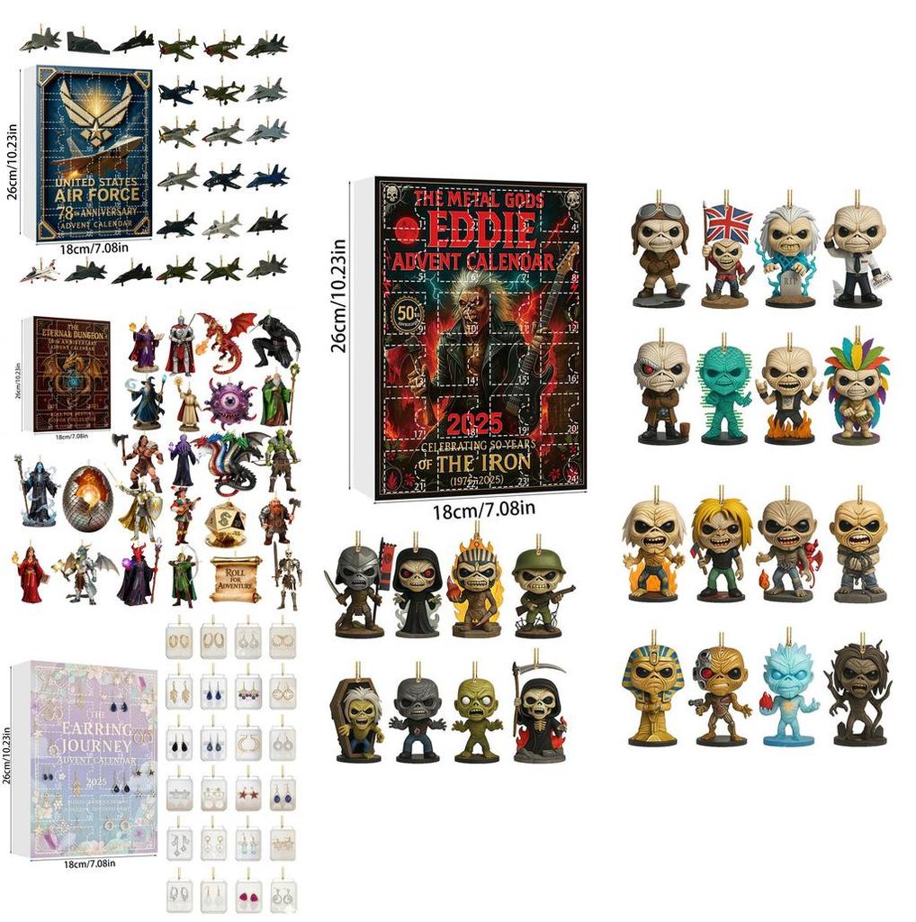 Горилла ВВС Балет Акриловое Дерево Украшение Адвент-календарь Слепая Коробка Подарок Для Праздничного Декора