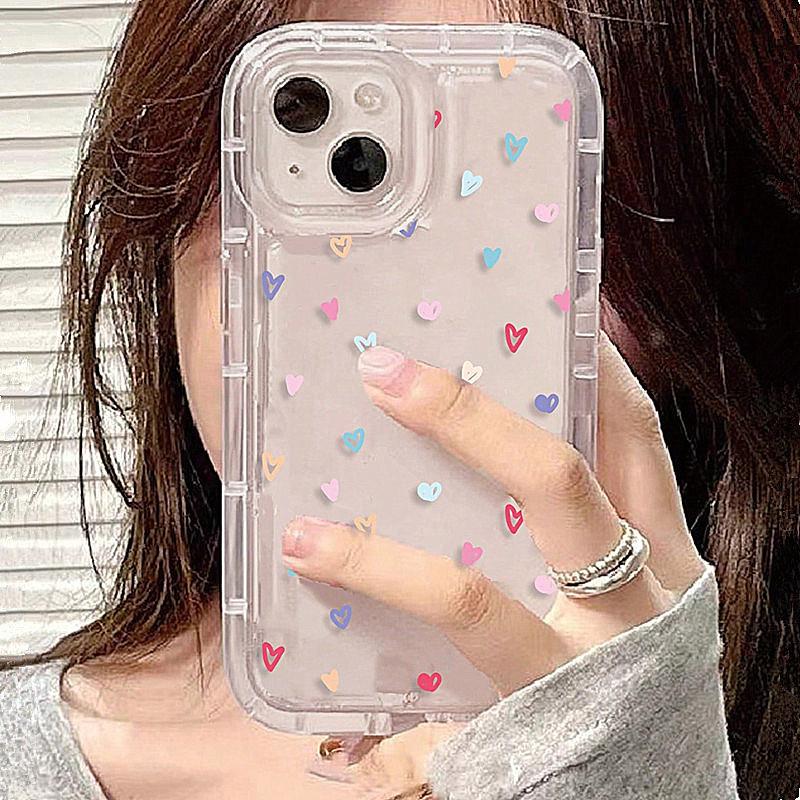 Small Flower Love Heart Case For Redmi Note 12 13 Pro Plus 5G 11S 11 10S 10 12 9 9S Pro 4G Anti-drop Airbag Phone Cover