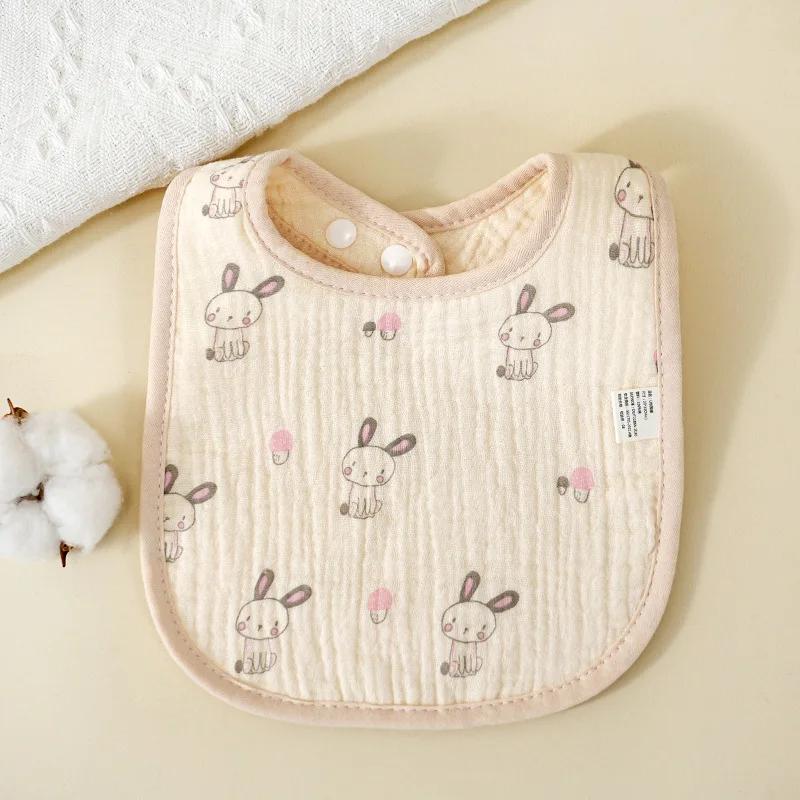 New Gauze U-shaped Baby Bibs Cute 6 Layers Cotton Saliva Towel Newborn Burp Cloths Bandana Scarf for Boy Girl Feeding Drool Bib