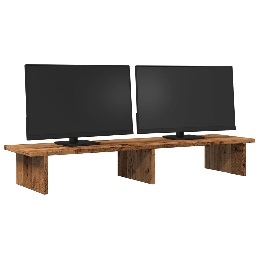 Monitor Stand Rustic Wood Look 100 x 27 x 15 cm Engineered Wood