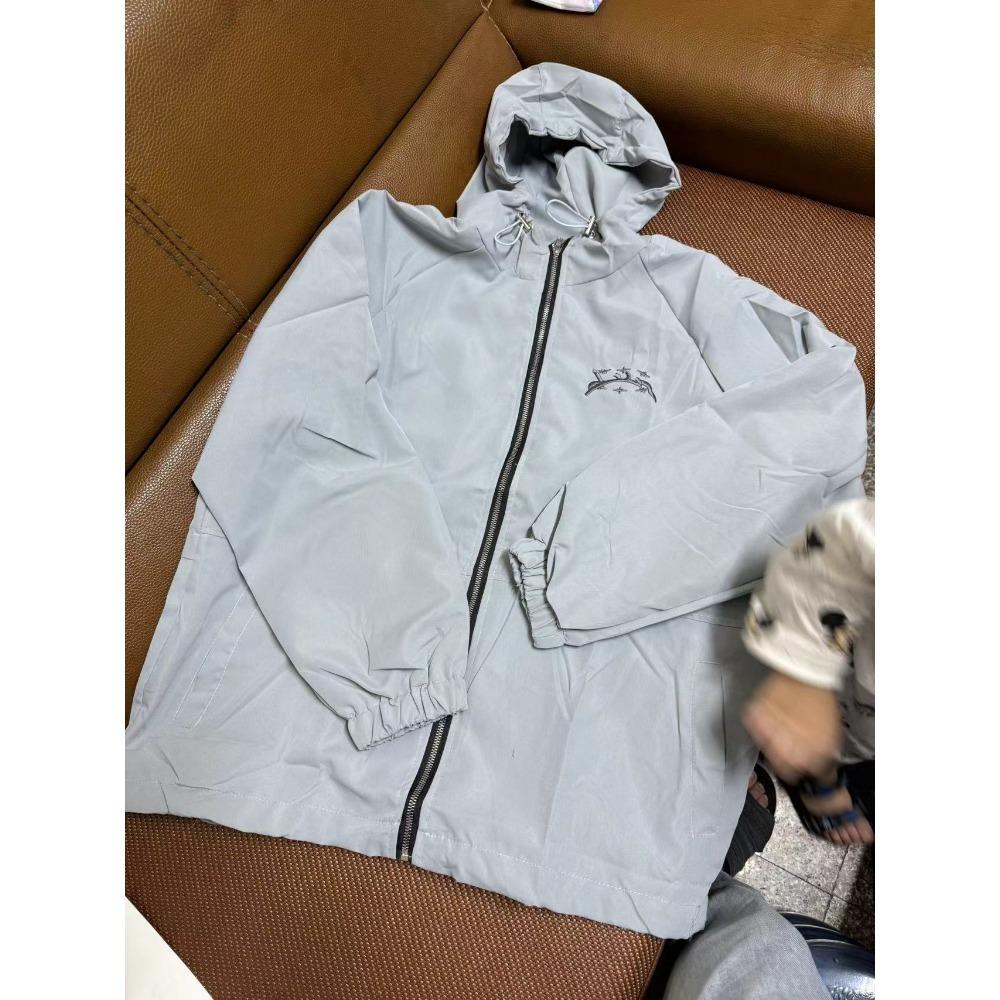 ZYLLO Уличная одежда Y2k Олимпийка Ретро Классический принт Ветровка на молнии Толстовка с капюшоном Мужская Женская Мода Харадзюку Куртка-бомбер Топы