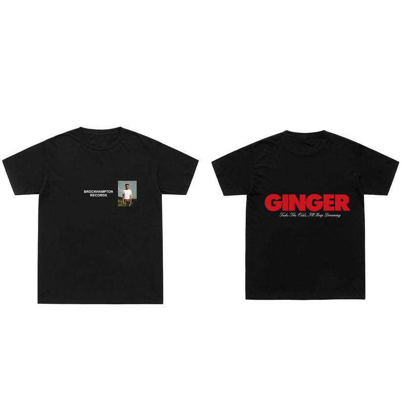 2023 модная футболка унисекс женская Brockhampton RECORDS забавные футболки GINGER Take The Odds I'll Keep Dreaming футболка хлопковые футболки