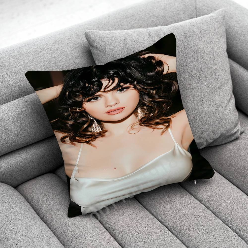 Actress Singer S-Selena Gomez Throw Pillow Case For 45*45Cm 40Cm 30Cm 50Cm 55Cm Square Home Pillowcase Case