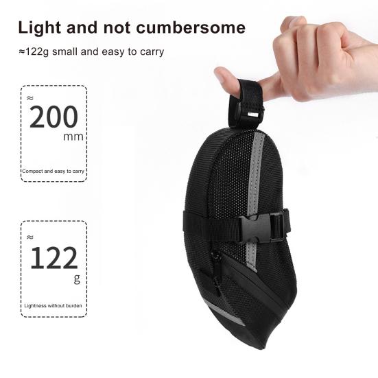 Водонепроницаемая сумка для велосипедного сиденья, большая вместительная застежка-молния, быстросъемная подседельная стойка, седло, набор для хранения инструментов со светоотражающей полосой