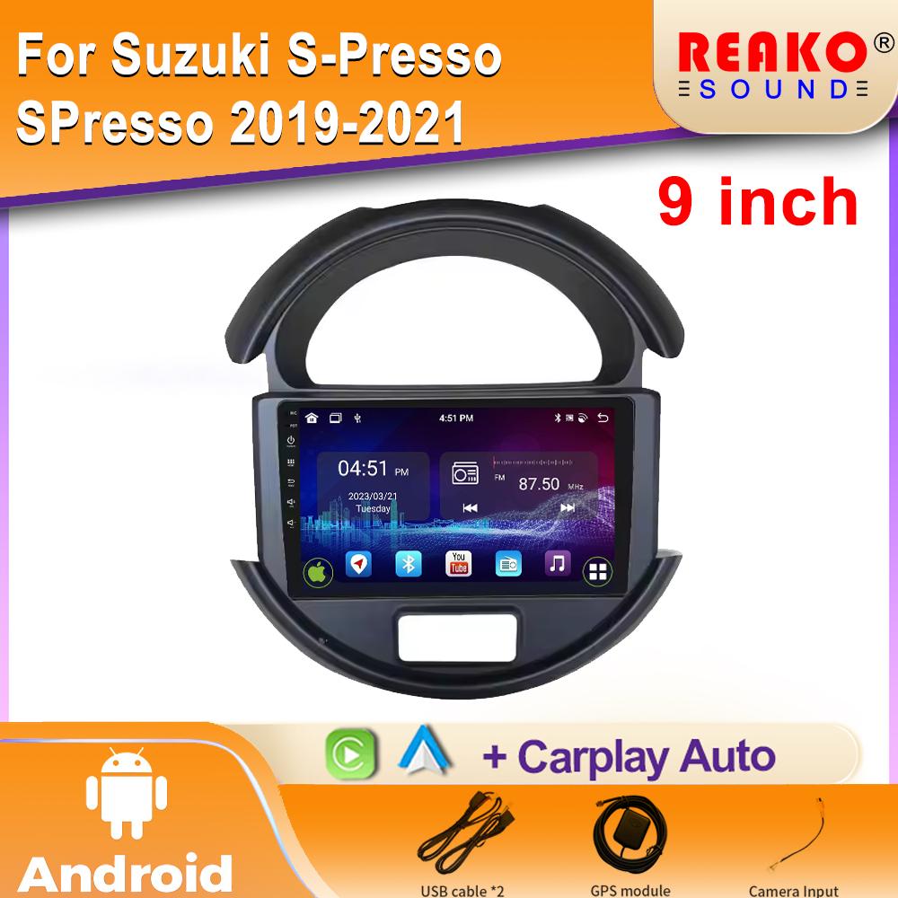 Автомобильный радиоприемник для Suzuki S-Presso SPresso 2019-2021, Android, авто, мультимедийный видеоплеер, GPS-навигация, Wi-Fi, IPS экран, 2din DVD