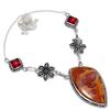 Noreena Jasper Handmade Gemstone 925 Sterling Silver Jewelry Necklace 18" Y4e21