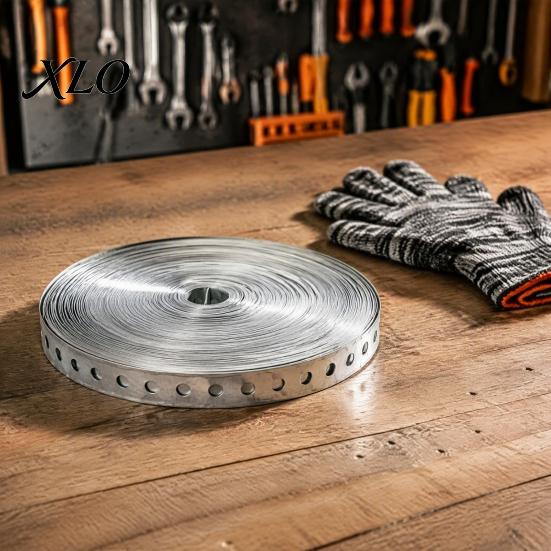 Plumbing Repair Hardware Galvanized Metal Pipe Strap with 1/4 3/17Inch Predrilled Holes, 24-Gauge Carbon Steel Durable Fixing Band Hanging Support