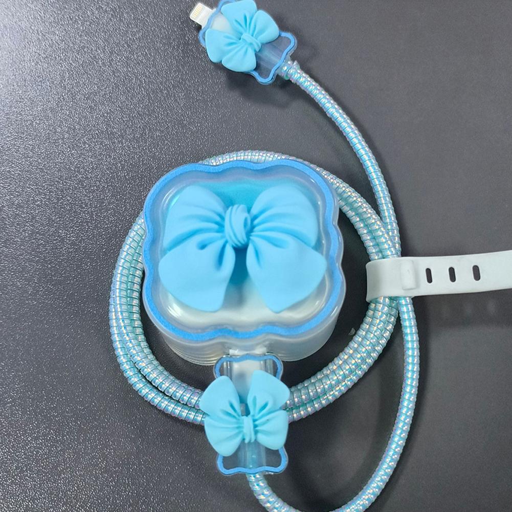 Charger Protector Cable Organiser For iPhone 15 14 11 13 18W 20W Charging Protection Cover Data Cable Management Cord Winder Kit