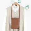 Ielgy Japanese All-Match Mini Cross-Body Korean Version Simple Soft Leather Vertical Mobile Phone Bag Fashionable Fashion Casual Shoulder Bag