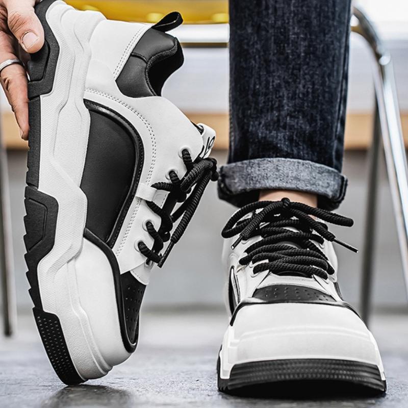 Модные мужские студенческие универсальные кроссовки тренд шнуровка мягкая кожа повседневная обувь для улицы шнуровка платформа вулканизированная обувь Zapatos Hombre