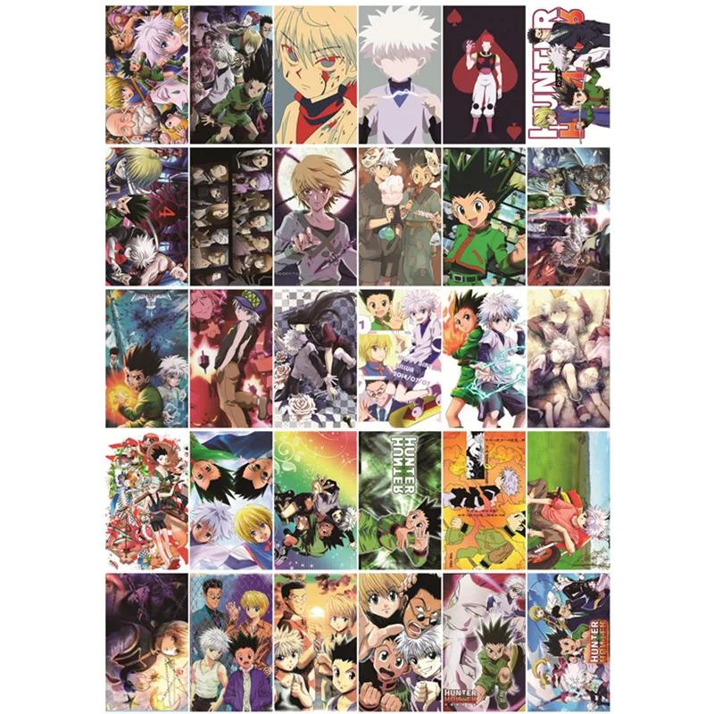 30Pcs/box Hunter X Hunter Anime Lomo Card Postcard Toy Gon Freecss Killua Zoldyck Magic Paper Picture Collection Gifts