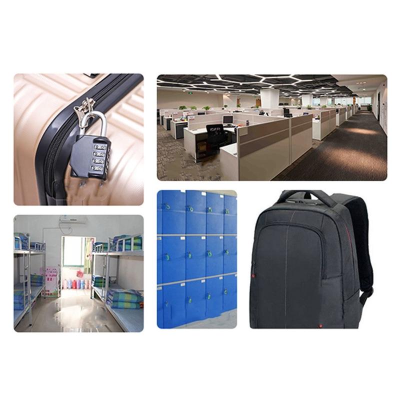 Кодовый навесной замок с 3 цифрами Маленький для дорожного багажа Чехла Бесключевой дужковый замок для Рюкзака Шкафчика в спортзале Школы