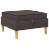 Storage Ottoman with Dark Brown Fabric