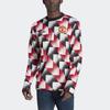 Adidas Manchester United Pre-Match Warm Top Soft Comfortable Long Sleeve T-Shirt Men Tops True-Red H56683