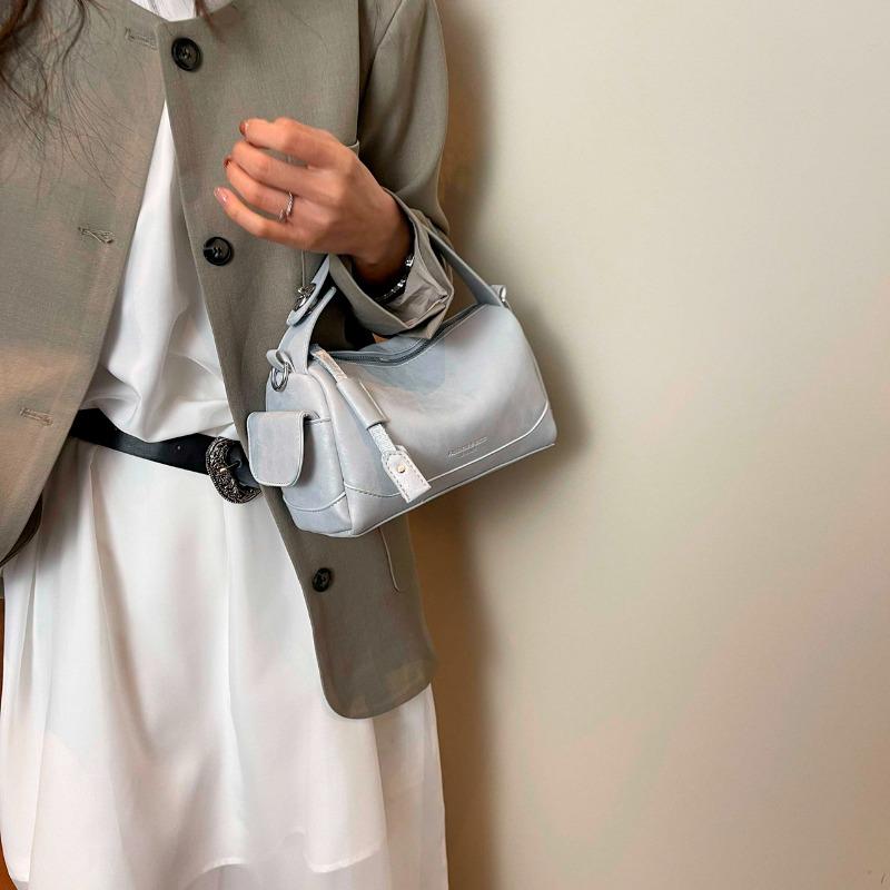 Fashion Soft Leather Boston Shoulder Bag Multi-way Carry Shoulder Crossbody Bag for Women Hot Sale Mini Pillow Shape Handbag