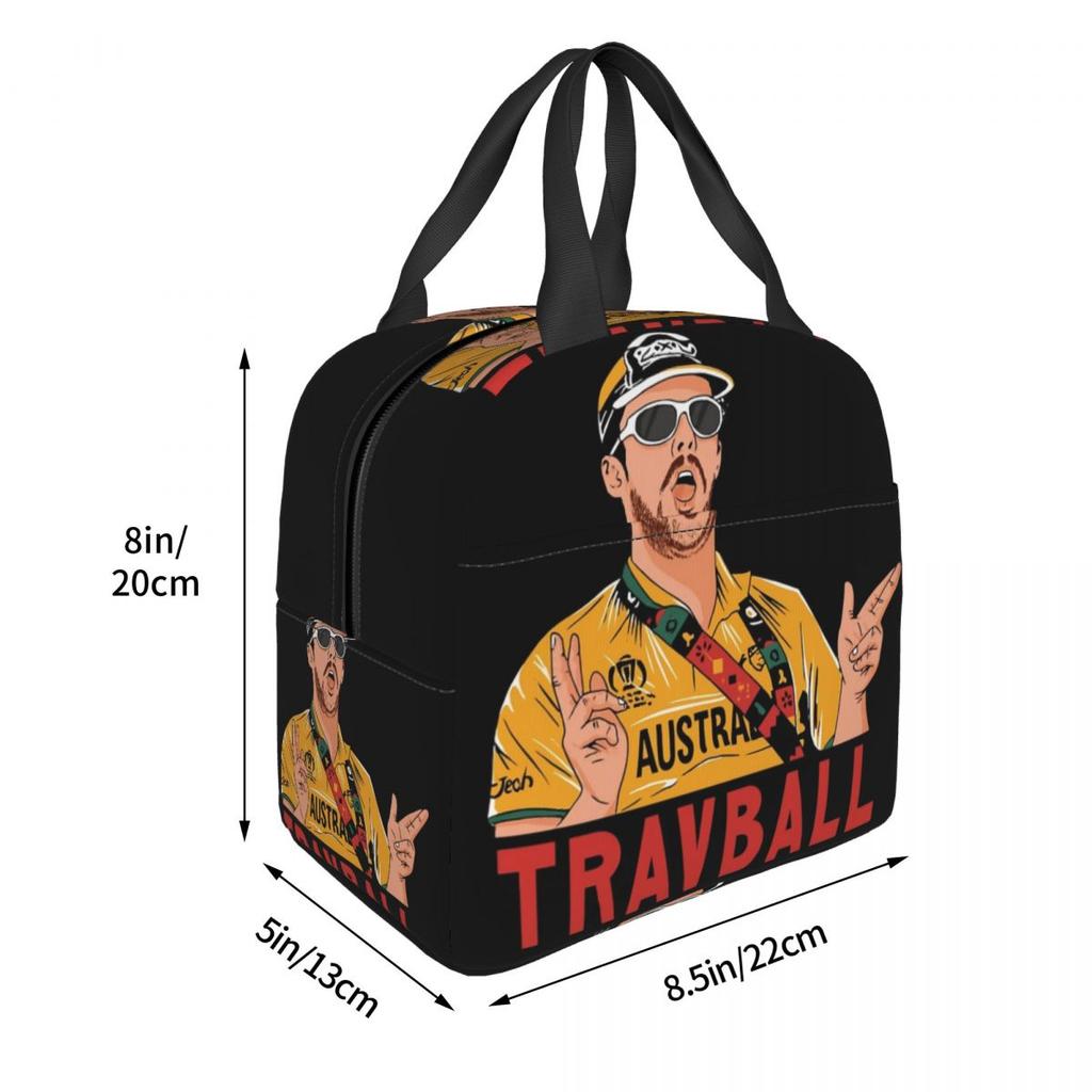 Travball Travis Head Продукт Изолированная сумка-ланч для путешествий Сумка для хранения еды Многоразовый Термосумка Ланч-боксы