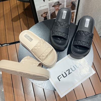 Тапочки на толстой подошве женские летние домашние для пар ванная комната ванна мягкая подошва верхняя одежда одно слово повседневные классные тапочки