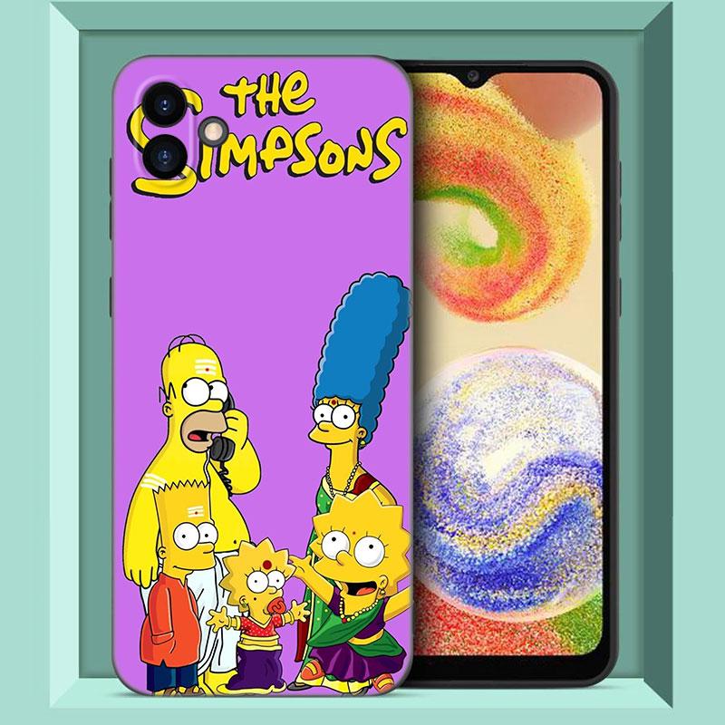 The Simpsons Black Silicone Phone Case For Samsung Galaxy A01 A03 Core A04 E A02 A05 A10 A20 A21 A30 A50 S A6 A8 Plus A7 2018