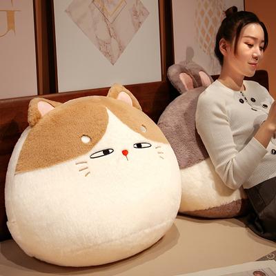 Японская плюшевая игрушка в виде толстого кота, милый маленький кролик, подушка для кровати, спящая девочка и спящая кукла