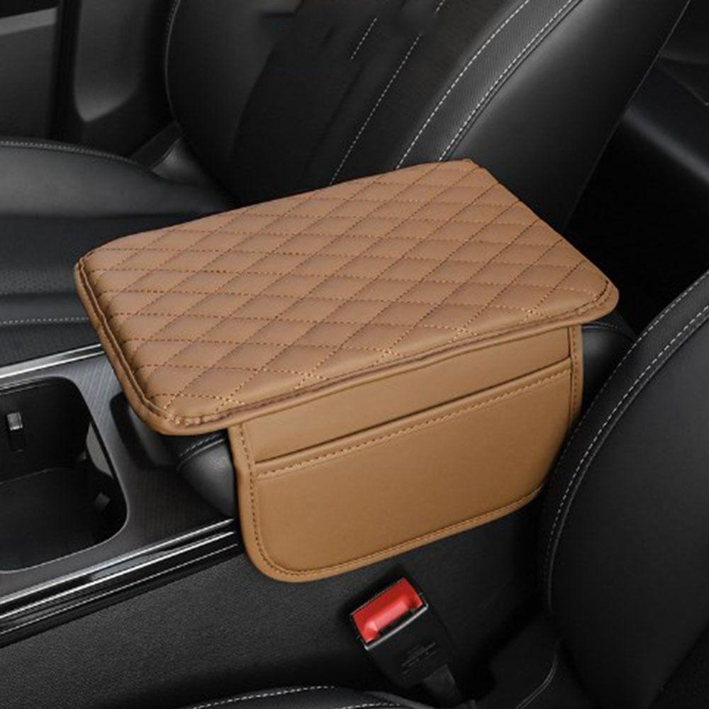 Antifouling Car Armrest Pad PU Leather Arm Rest Protector Mat Car Armrest Mat Car Interior