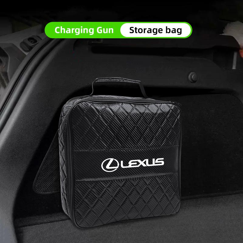Electric Car Charging Gun Storage Carry Bag Handbag Organizer For Lexus F SPORT ES RX NX LS UX LM LX GX LC RZ IS CT GS RC HS SC