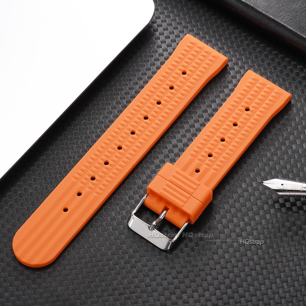 Premium Rubber Watch Band for Seiko Soft Universal 20mm 22mm Silicone Strap Replacement for Water Ghost Waterproof Watchbands