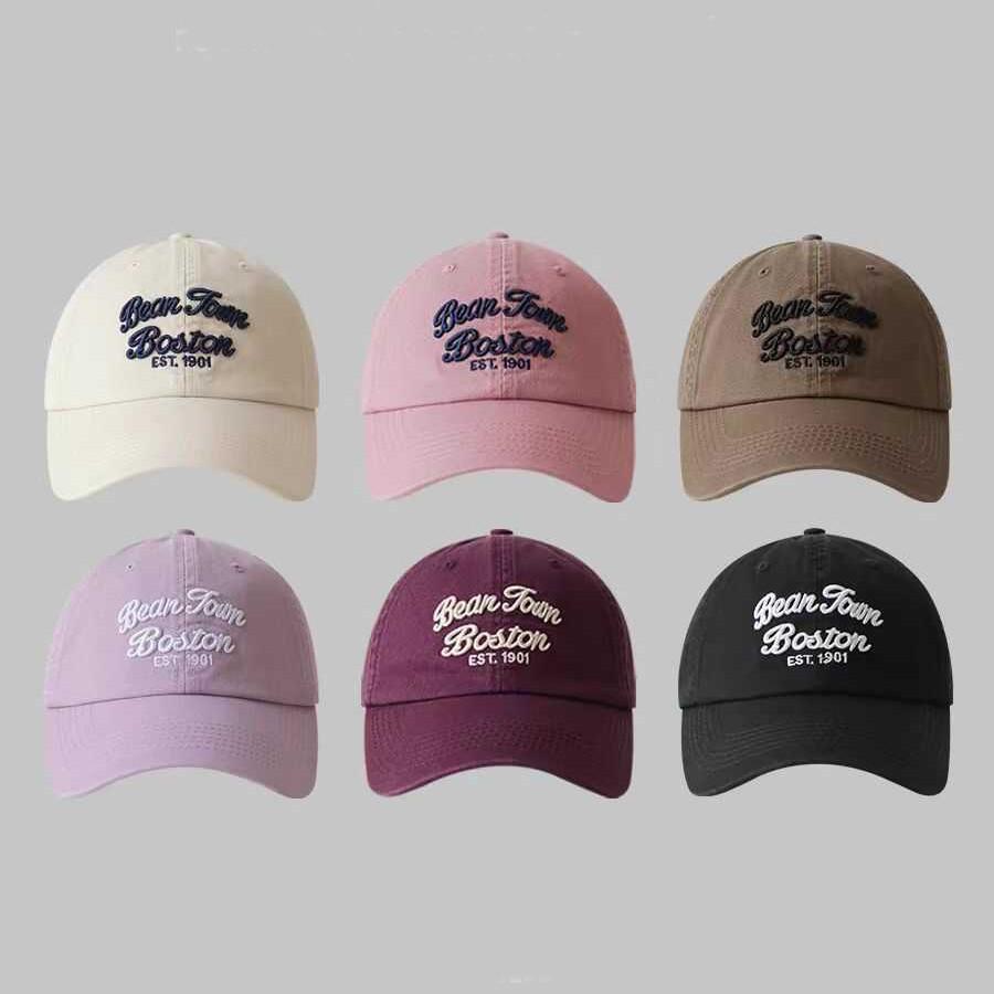 American retro soft top wide brim casual sunscreen pure cotton fashion trend show face small street racket baseball cap men