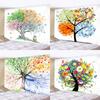 Nordic Simple Tree of Life Printed Pattern Tapestry Home Living Room Bedroom Wall Decoration Background Cloth Tapestry