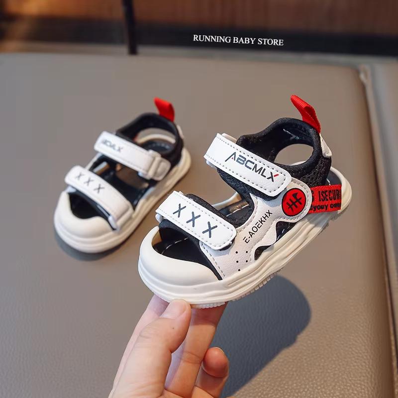 Sandals Summer Children Shoes Little Kids Sport Sandals Letters Print Birthday Baby Boys Casual Anti-slip Sandals