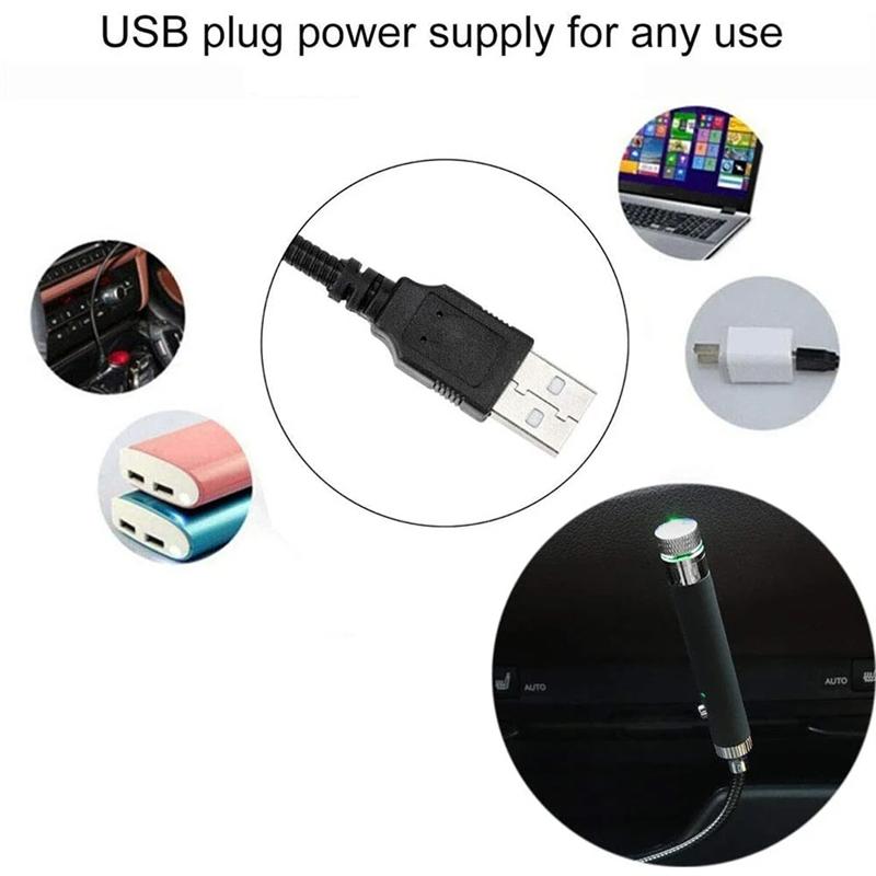 Автомобильные USB Звездные Ночные Огни Внутренние Потолочные Огни Атмосферный Свет USB Внутренний Лазерный Свет Автомобильные Атмосферные Декоративные Огни