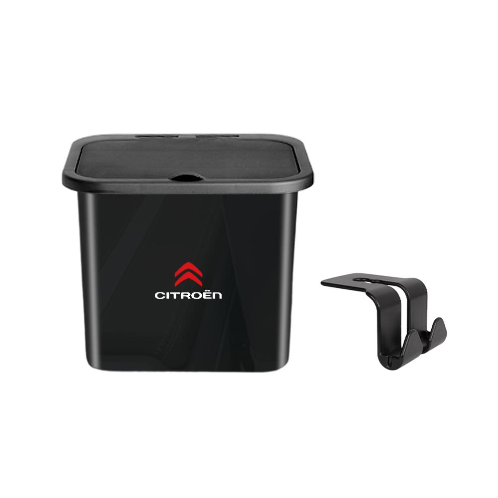 Car Trash Bin Hanging Vehicle Garbage Dust Case Storage Box Pressing Type Trash Can Car Accessorie For Citroen C3 C4 C5 Aircross
