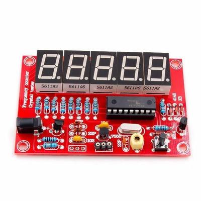 Набор 1 Гц-50 МГц DIY Цифровой светодиодный частотомер Кварцевый генератор Метр Тестер Набор Пятиразрядный цифровой ламповый дисплей DIY Набор