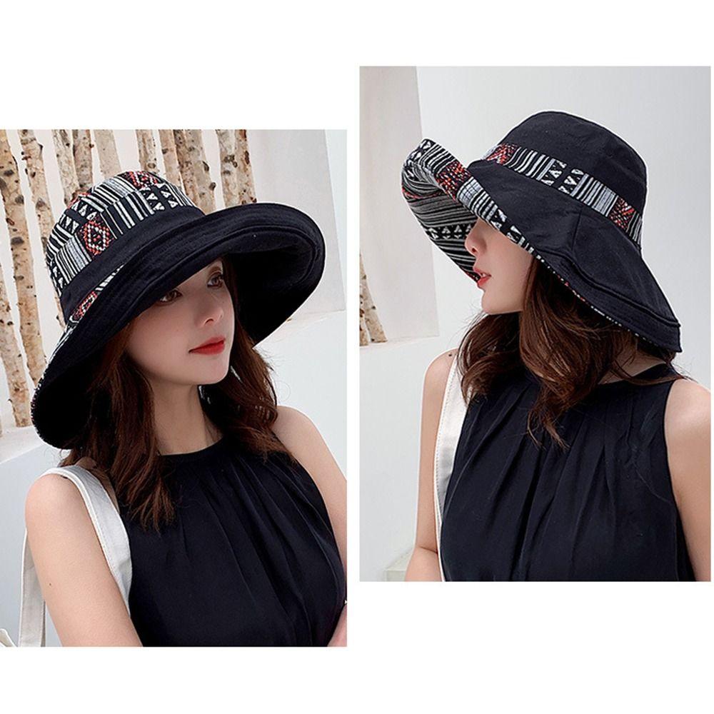 Autumn Basin Cap Retro National Sun Protection Summer Wide Brim Beach Sun Hat Sun Hat Womens
