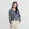 Elva' Island Women's Round Neck Short Knit Cardigan
