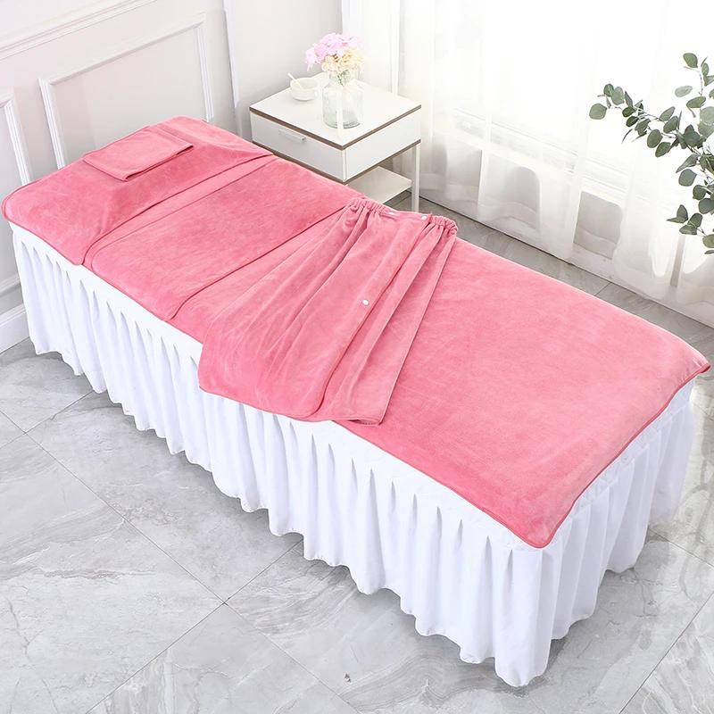 5Pcs/Set Aesthetic Clinic Sauna Nano-velvet SPA Towel Beauty Salon Bath Hair Towels Strong Absorbent Turban Bed Towel