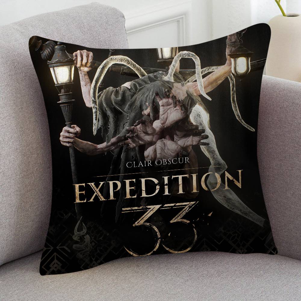 Game Clair Obscur Expedition  Cute Cartoon L Game Cushion Cover Pillowcase Upholstery Sofa Throw Pillow Home Decor Pillowcas