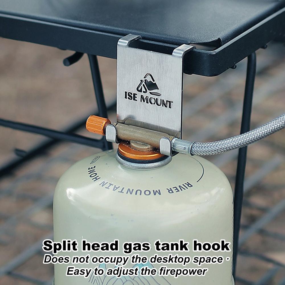 Gas Canister Tank Holder, Buckle, Stainless Steel Camping Table Bracket Hook, Accessories For Backpacking Travel