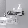 Bathroom Shelf Perforation-free Bathroom Storage Shelf Wrought Iron Multifunctional Wall Strip Shelf Kitchen Toiletries