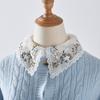 Vintage Floral Detachable Collar for Women's Fake Collar for Autumn Swearer Blouse Tops False Collar Female Removable Fuax Cols