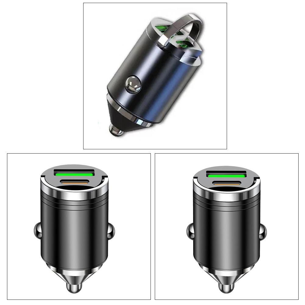 100 Вт Мини Автомобильное зарядное устройство USB Type C Автомобильное зарядное устройство для телефона Быстрая зарядка Адаптер DS2-PD-QC3.0 Для IPhone Автомобильная электроника 1 шт U5T7