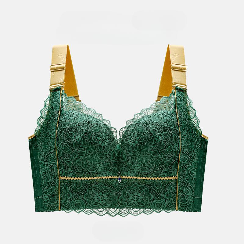 Wireless Bras for Women Plus Size Sexy Lingerie Push Up Underwear Lace Long Line Brassiere C D E Cup