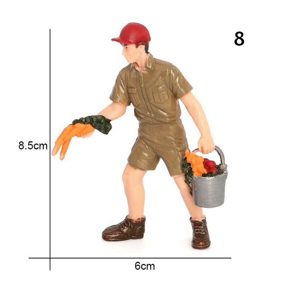High Quality Collection  Garden Decoration Simulation Farmer Farm Staff People Figurines Model Miniature Figure