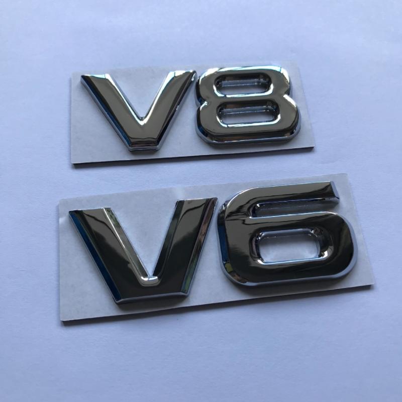 Авто Стайлинг 3D Металл V6 V8 Наклейка на Авто Значок Шильдик V6 V8 Значок Шильдик Наклейка с Именем Замена авто Аксессуары