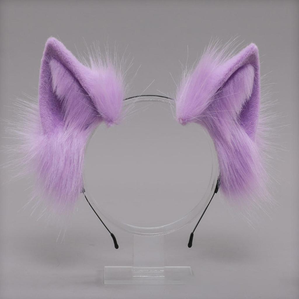 Имитация плюшевых ушей животного, повязка на голову, милый ручной работы, хвост, хвост, косплей, набор хвостов