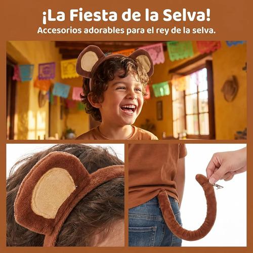 Monkey Headband Costume Accessories For Kids With Ears And