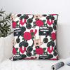 Rock Hand Roses Heart Tattoo Square Pillow Case Cushion Cover Zipper Decor Pillowcase for Living Room