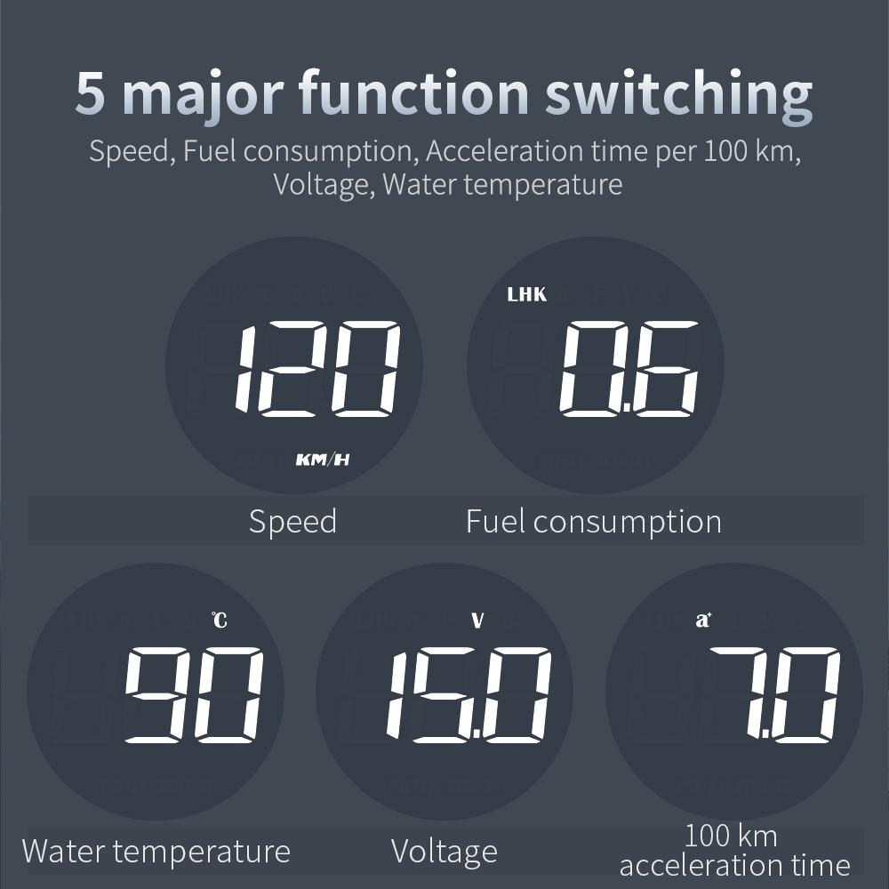 WYOBD B1 OBD2 EOBD HUD Автомобильный проекционный дисплей Цифровой измеритель скорости и пробега Smart Auto KMH MPH Проектор усталости от вождения